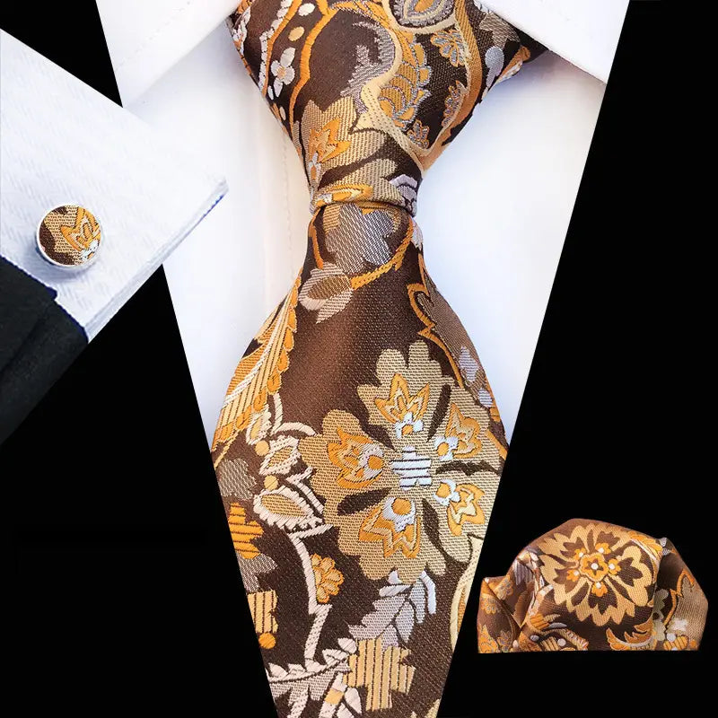 Hi-Tie Fashion Men's Paisley Silk Tie Set