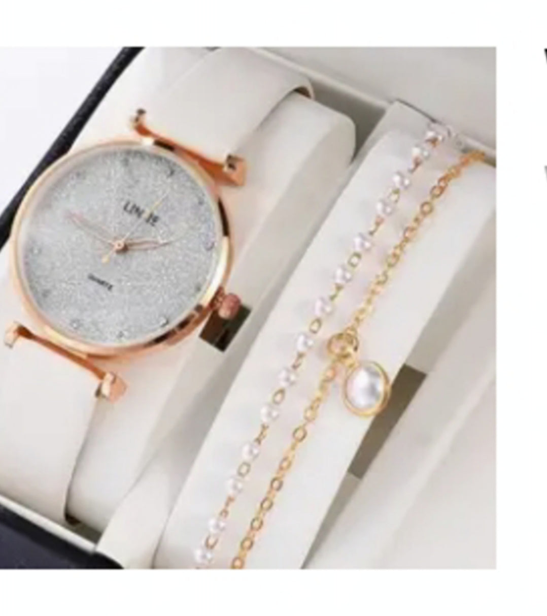 Women's Watch and Bracelet Set